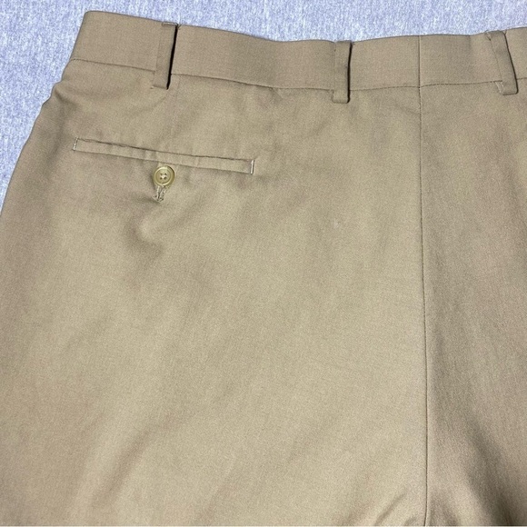 Lauren Ralph Lauren Men Dress Pants W42 Tan Total Comfort 100% Wool Business - Picture 7 of 13